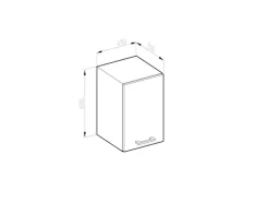 Vicco Hängeschrank R-Line Hängender Küchenschrank Sonoma/Weiß 45 cm