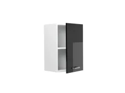Vicco Hängeschrank R-Line Hängender Küchenschrank Schwarz Hochglanz/Weiß 40 cm