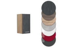 Vicco Hängeschrank R-Line Hängender Küchenschrank Schwarz Beton/Goldkraft Eiche 30 cm