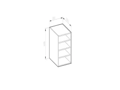 Vicco Hängeschrank R-Line Offener Küchenschrank Anthrazit/Anthrazit 20 cm