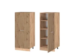 Vicco Hochschrank R-Line Küchenkommode Artisan-Eiche/Goldkraft Eiche 60 cm