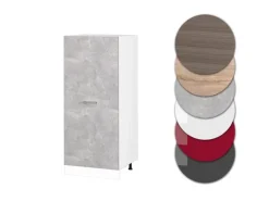 Vicco Hochschrank R-Line Küchenkommode Beton/Weiß 60 cm