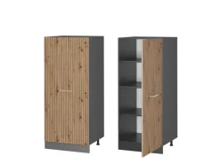 Vicco Hochschrank R-Line Küchenkommode Artisan-Eiche/Anthrazit 60 cm