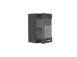 Vicco Küchenglasschrank R-Line Glashängeschrank Schwarz Beton/Anthrazit 40 cm