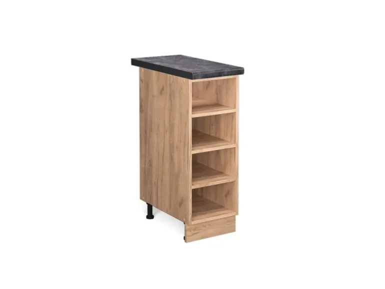 Vicco Küchenregal Fame-Line Offener Küchenschrank Goldkraft Eiche 30 cm AP Anthrazit