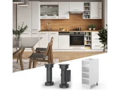 Vicco Küchenregal Fame-Line Offener Küchenschrank Weiß/Weiß 30 cm AP Eiche