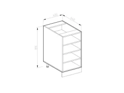 Vicco Küchenregal R-Line Goldkraft Eiche/Goldkraft Eiche 40 cm ohne Arbeitsplatte