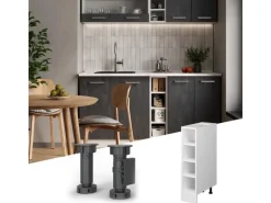 Vicco Küchenregal R-Line Offener Küchenschrank Weiß 20 cm AP Anthrazit