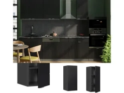 Vicco Küchenschränke Fame-Line Hängender Küchenschrank Schwarz Gestreift 30 cm