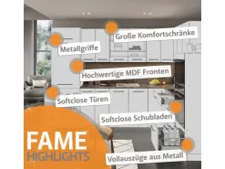 Vicco Küchenunterschrank Fame-Line Weiß Landhaus/Weiß 50 cm ohne Arbeitsplatte