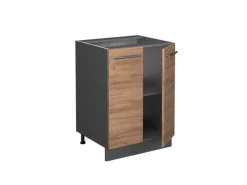 Vicco Küchenunterschrank Fame-Line Goldkraft Eiche/Anthrazit 60 cm ohne Arbeitsplatte