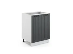 Vicco Küchenunterschrank Fame-Line Anthrazit/Weiß 60 cm ohne Arbeitsplatte