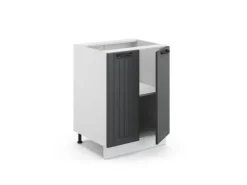 Vicco Küchenunterschrank Fame-Line Anthrazit/Weiß 60 cm ohne Arbeitsplatte