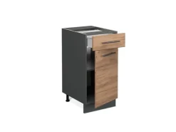 Vicco Küchenunterschrank Fame-Line Goldkraft Eiche/Anthrazit 40 cm AP Eiche