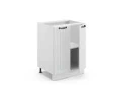 Vicco Küchenunterschrank Fame-Line Weiß Landhaus/Weiß 60 cm ohne Arbeitsplatte