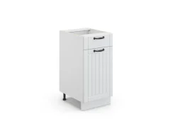 Vicco Küchenunterschrank Fame-Line Weiß Landhaus/Weiß 40 cm ohne Arbeitsplatte