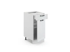 Vicco Küchenunterschrank Fame-Line Weiß Landhaus/Weiß 40 cm ohne Arbeitsplatte