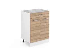 Vicco Küchenunterschrank R-Line Sonoma 60 cm mit Schublade ohne Arbeitsplatte