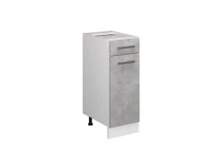Vicco Küchenunterschrank R-Line Schubladenschrank für die Küche Beton/Weiß 30 cm ohne Arbeitsplatte