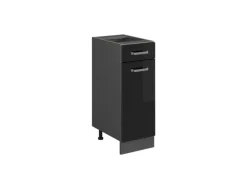 Vicco Küchenunterschrank R-Line Schwarz Hochglanz/Anthrazit 30 cm ohne Arbeitsplatte