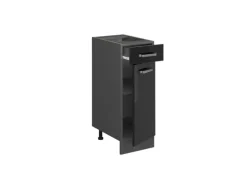 Vicco Küchenunterschrank R-Line Schwarz Hochglanz/Anthrazit 30 cm ohne Arbeitsplatte