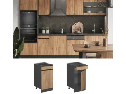 Vicco Küchenunterschrank R-Line Goldkraft Eiche/Anthrazit 40 cm AP Anthrazit