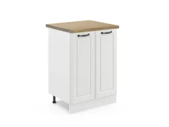 Vicco Küchenunterschrank R-Line Küchenkommode Weiß Landhaus/Weiß 60 cm AP Eiche