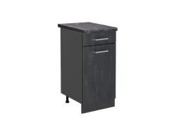 Vicco Küchenunterschrank R-Line Schwarz Beton/Anthrazit 40 cm AP Anthrazit