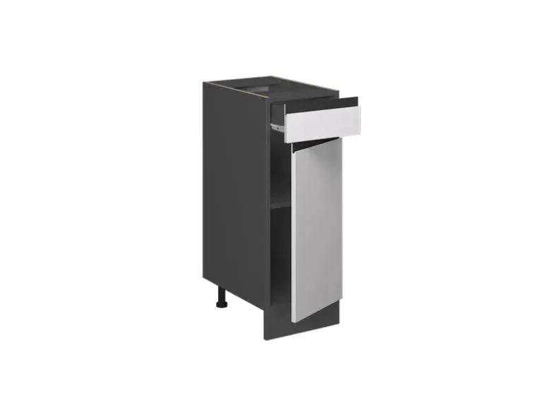 Vicco Küchenunterschrank R-Line Weiß/Anthrazit 30 cm J-Shape ohne Arbeitsplatte