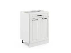Vicco Küchenunterschrank R-Line Weiß Landhaus/Weiß 60 cm mit Schublade ohne Arbeitsplatte