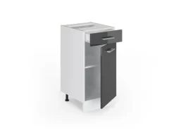 Vicco Küchenunterschrank R-Line Anthrazit Hochglanz/Weiß 40 cm ohne Arbeitsplatte