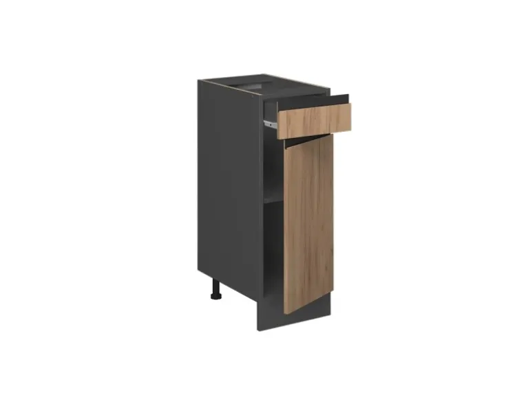 Vicco Küchenunterschrank R-Line Goldkraft Eiche/Anthrazit 30 cm AP Eiche