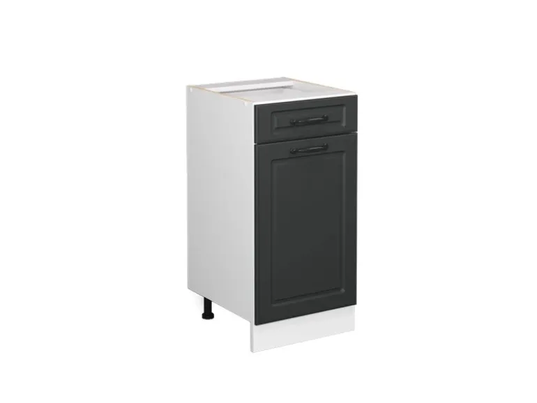 Vicco Küchenunterschrank R-Line Anthrazit Landhaus/Weiß 40 cm ohne Arbeitsplatte