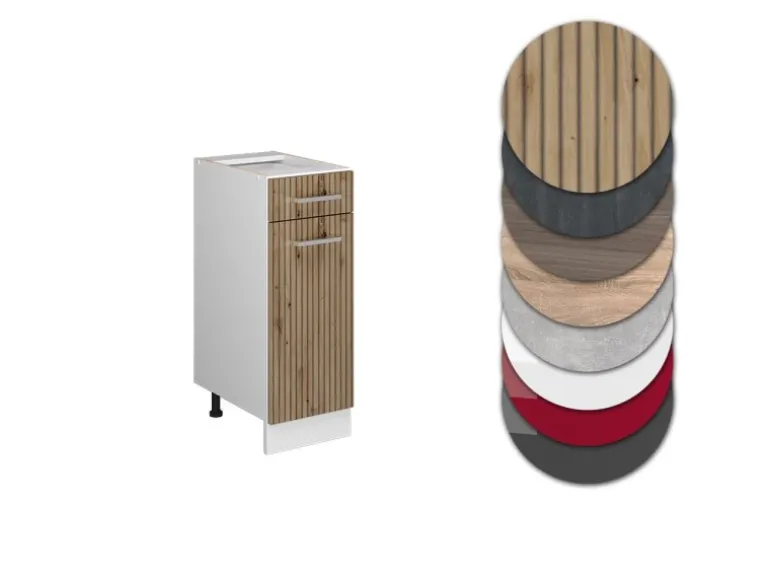 Vicco Küchenunterschrank R-Line Artisan-Eiche/Weiß 30 cm ohne Arbeitsplatte