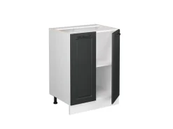 Vicco Küchenunterschrank R-Line Anthrazit Landhaus/Weiß 60 cm AP Eiche