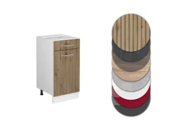 Vicco Küchenunterschrank R-Line Schubladenschrank für die Küche Artisan-Eiche/Weiß 40 cm AP Eiche