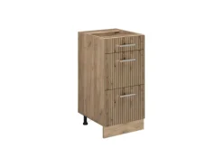 Vicco Küchenunterschrank R-Line Artisan-Eiche/Goldkraft Eiche 40 cm mit Schubladen ohne Arbeitsplatte