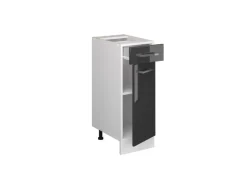 Vicco Küchenunterschrank R-Line Anthrazit Hochglanz/Weiß 30 cm AP Eiche