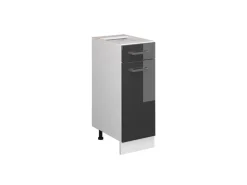 Vicco Küchenunterschrank R-Line Anthrazit Hochglanz/Weiß 30 cm ohne Arbeitsplatte