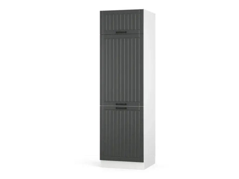 Vicco Kühlumbauschrank Fame-Line Hochschrank für die Küche Anthrazit/Weiß 60 cm