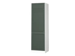 Vicco Kühlumbauschrank Fame-Line Hochschrank für die Küche Grün-Gold Landhaus/Weiß 60 cm