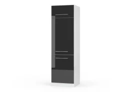 Vicco Kühlumbauschrank Fame-Line Hochschrank für die Küche Anthrazit Hochglanz/Weiß 60 cm
