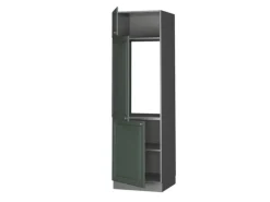 Vicco Kühlumbauschrank Fame-Line Hochschrank für die Küche Grün-Gold Landhaus/Anthrazit 60 cm