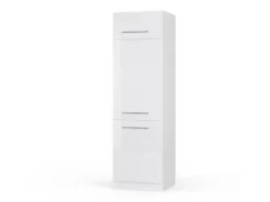 Vicco Kühlumbauschrank Fame-Line Hochschrank für die Küche Weiß Hochglanz/Weiß 60 cm