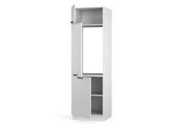 Vicco Kühlumbauschrank Fame-Line Hochschrank für die Küche Weiß Landhaus/Weiß 60 cm