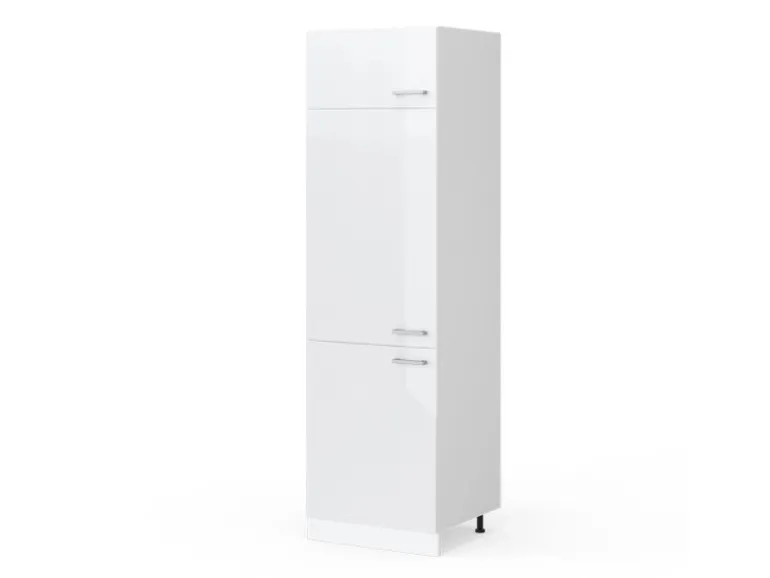 Vicco Kühlumbauschrank R-Line Hochschrank für die Küche Weiß Hochglanz/Weiß 60 cm