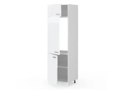 Vicco Kühlumbauschrank R-Line Hochschrank für die Küche Weiß Hochglanz/Weiß 60 cm