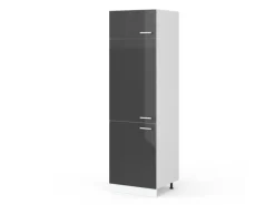 Vicco Kühlumbauschrank R-Line Hochschrank für die Küche Anthrazit Hochglanz/Weiß 60 cm