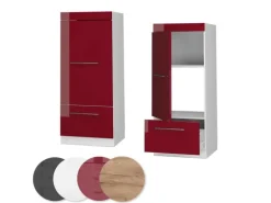 Vicco Mikrowellenschrank Fame-Line Küchenregal für die Mikrowelle Bordeaux Hochglanz/Weiß 60 cm