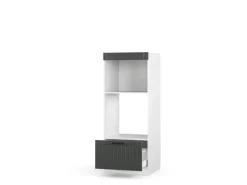 Vicco Mikrowellenschrank Fame-Line Küchenregal für die Mikrowelle Anthrazit/Weiß 60 cm Offen